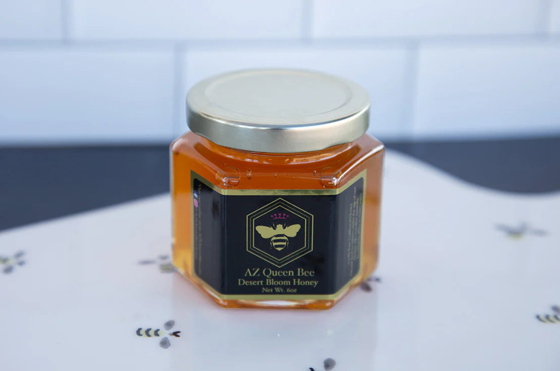 Local Arizona Honey 6 oz Hex Jar