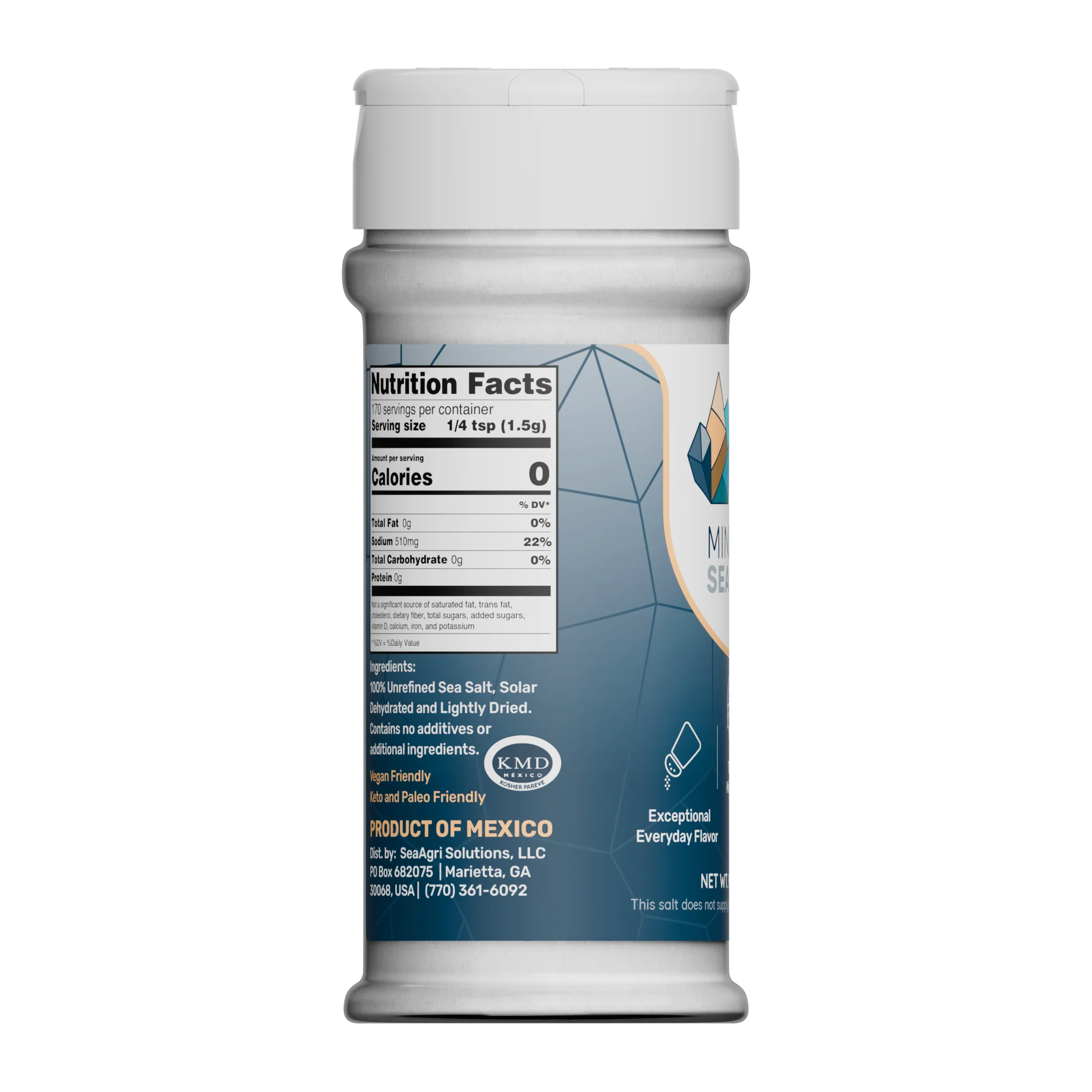 Baja Gold Mineral Sea Salt Shaker 9oz